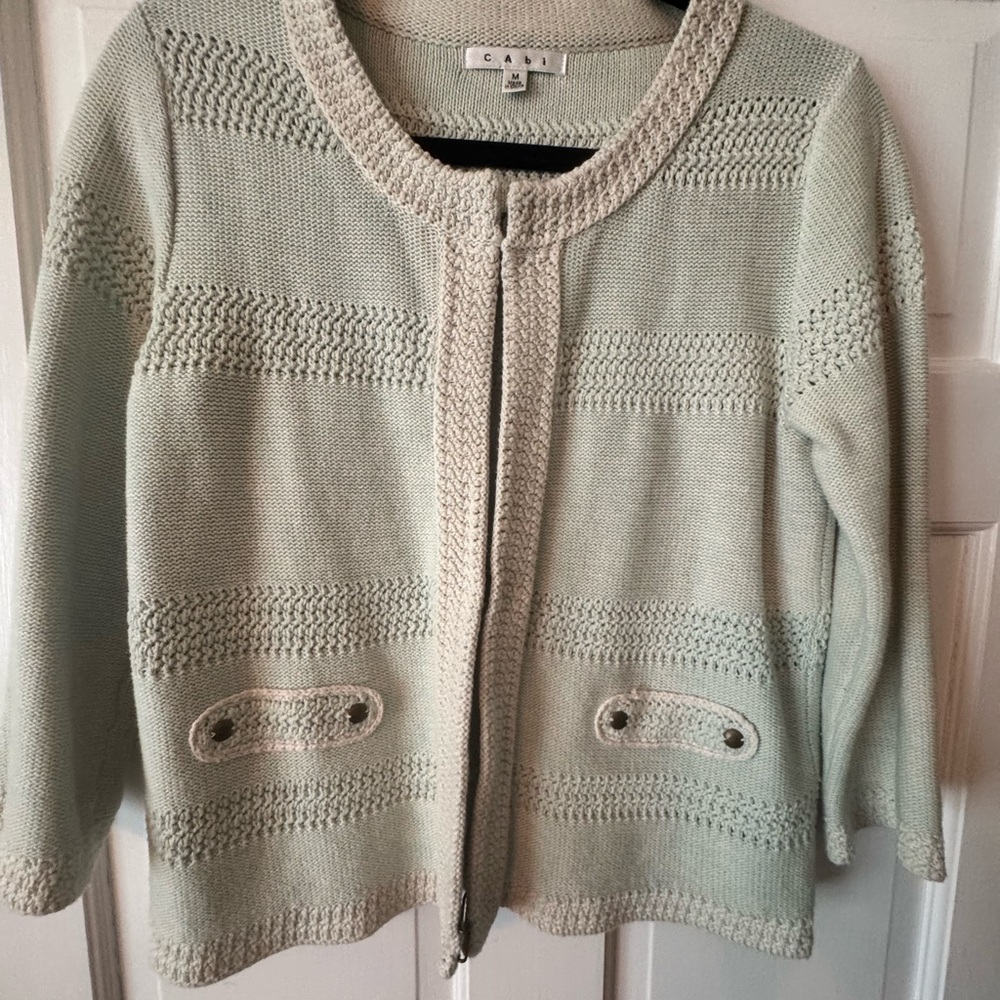 Cabi Women's Cream Sweater Jacket